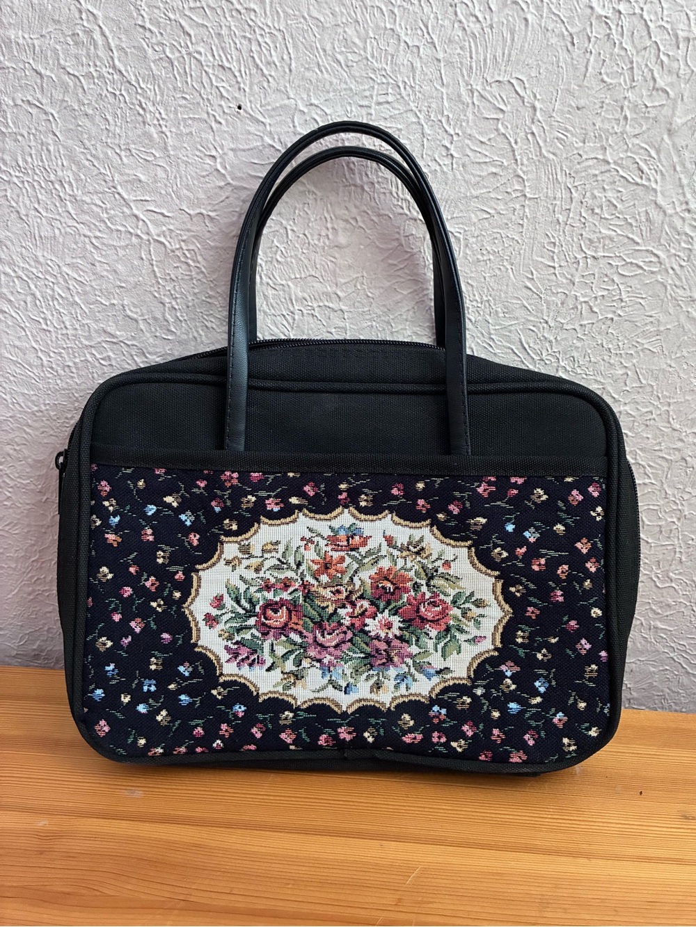 Ditsy Floral Bible Cover Black Case Tapestry flowers
